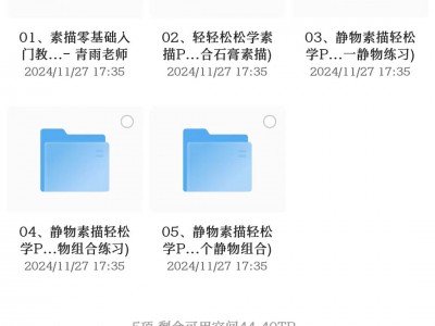 在抖音花了499买的素描绘画教程，总共40G
